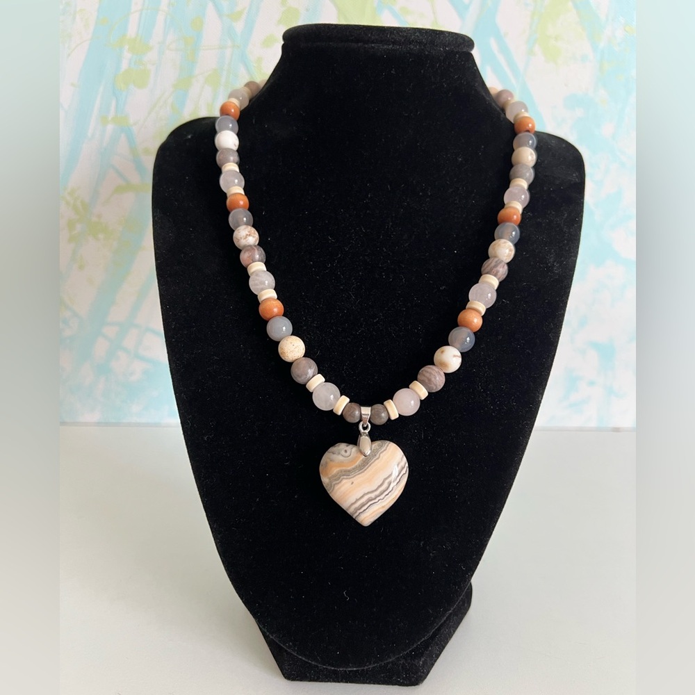 “Heart beat” Gemstone Necklace by JILpeaces *BN*